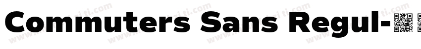 Commuters Sans Regul字体转换